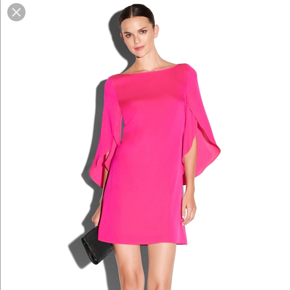 MILLY pink butterfly sleeve dress